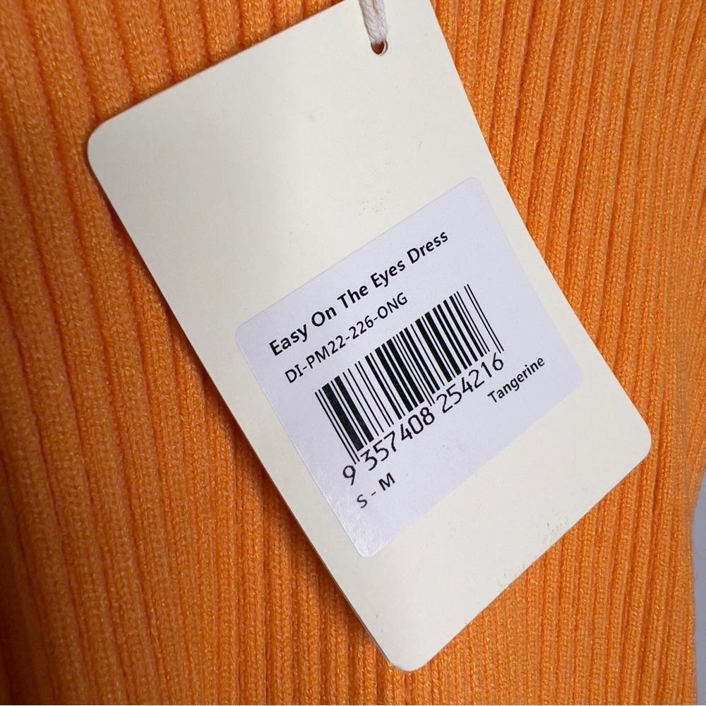ππ Easy on the Eyes S-M Body-con Dress in Tangerine by Pepper Mayo - NWT! πΈπ - Picture 8 of 11